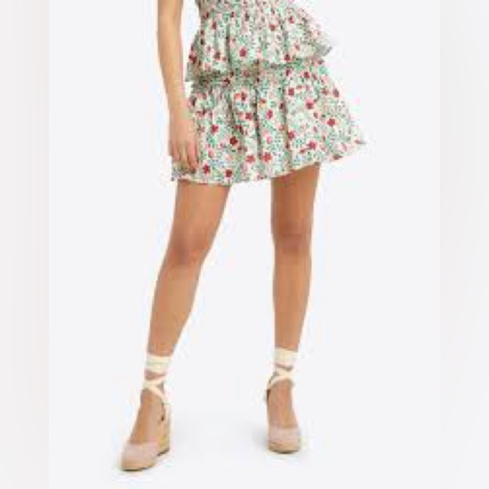 Draper James Pull on Mini Skirt in Strawberry Field
